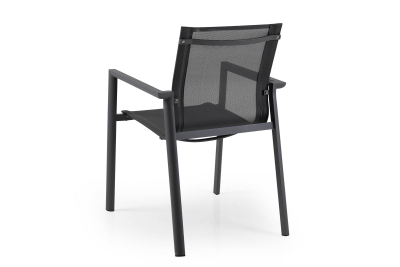 Delia karmstol antracit/svart textilene#2