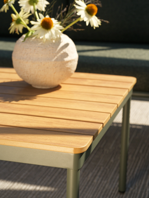 Reno soffbord 110x70 cm nordic green/natur#2