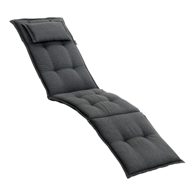 Naxos däckstolsdyna antracit med nackkudde