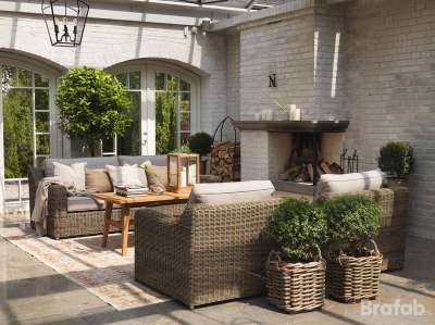 Glendon 3-sitssoffa konstrotting rustik/beige#2