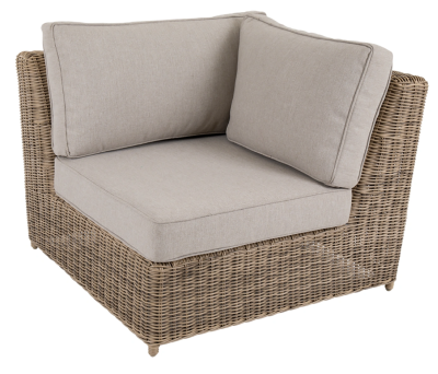 Glendon hörndel konstrotting rustik/beige