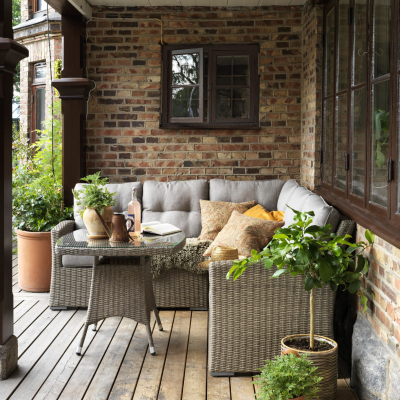 Ashfield utegrupp 2H2+bord konstrotting beige