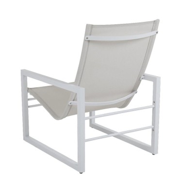 Vevi fåtölj vit alu/textilene#2