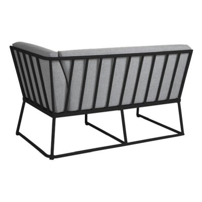 Vence hörnsoffa 3H2 svart alu med dyna#4