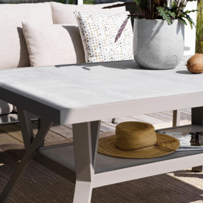 Samvaro hörnsoffa 2H3 hög+bord khaki#2