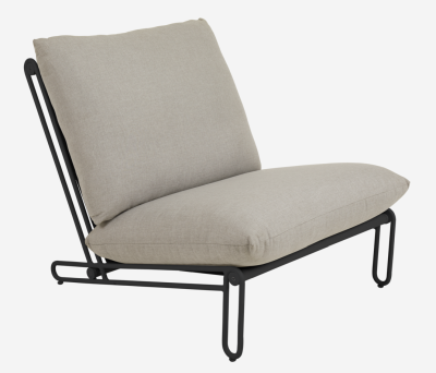 Blixt fåtölj svart/cley beige
