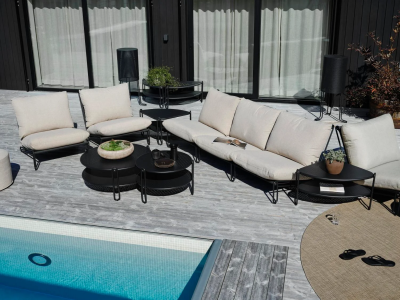 Blixt fåtölj svart/cley beige#6