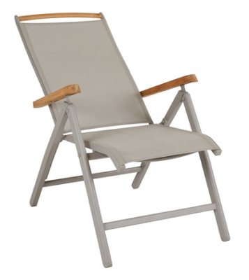 Andy positionsstol khaki/khaki, teak#3