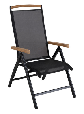 Andy positionsstol svart/svart, teak#2