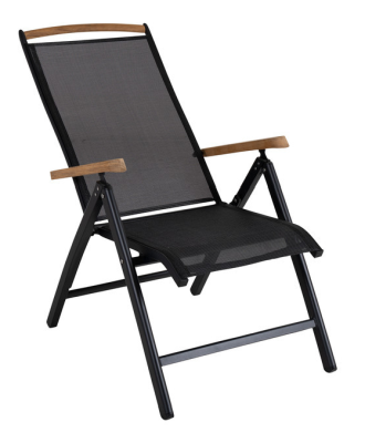 Andy positionsstol svart/svart, teak#4