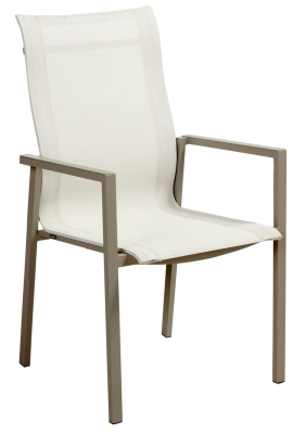 Comfy karmstol khaki/offwhite