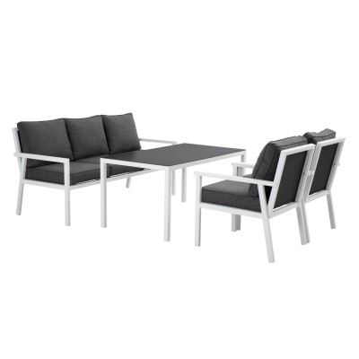 Rana utegrupp hög 3+1+1+bord vit