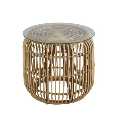 Vallda sidobord rotting natur/glas