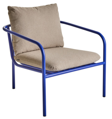 Bendt fåtölj indigo blue/teddy beige