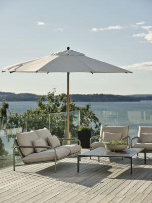 Paliano parasoll 350 cm alu natur/vit#2