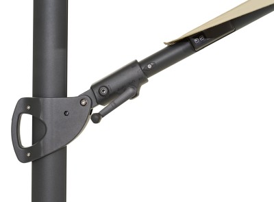 Cilento 350 cm parasoll med belysning light grey/khaki#5