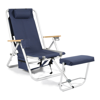 Roxy friluftsstol med kylbag och mobilficka marinblå