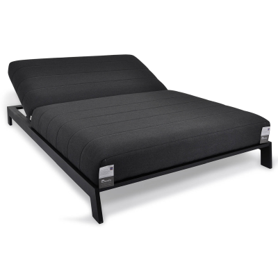 Bite solsäng dubbel svart alu/Sooty