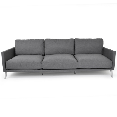 Easy soffa 3-sits Sunbrella Ljusgrå/vit alu