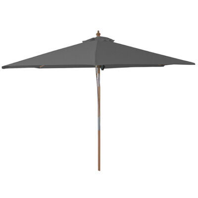 Cannes parasoll 250 cm grå/trä