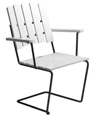 A2 fåtölj vitlackad ek/svart - Grythyttan