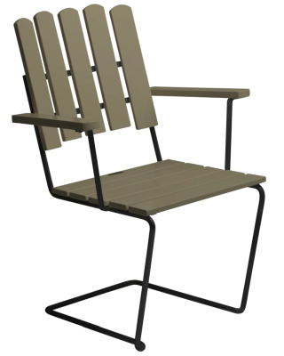 A2 fåtölj ljusgrön lackad ek/svart - Grythyttan