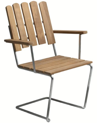 A2 fåtölj teak/varmförzinkat stål - Grythyttan
