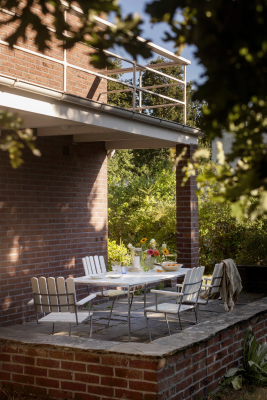 A2 fåtölj vitlackad ek/varmförzinkat stål - Grythyttan#4