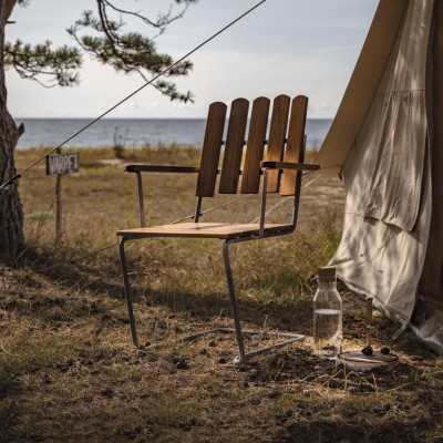 A2 fåtölj teak/varmförzinkat stål - Grythyttan#3