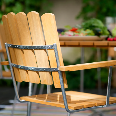 A2 fåtölj oljad ek/varmförzinkat stål - Grythyttan#4