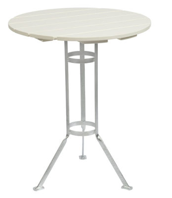 Bryggeribord trefot vitlackad ek/varmförzinkat stål - Grythyttan