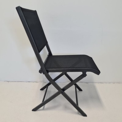 Kiwi fällstol mörkgrå alu/svart textilene#2