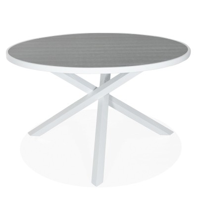 Pisa bord 120 cm vit/grå polywood