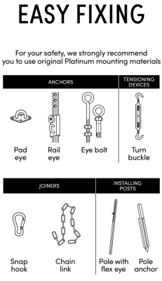 Monteringssats till segelduk triangel SS316#3