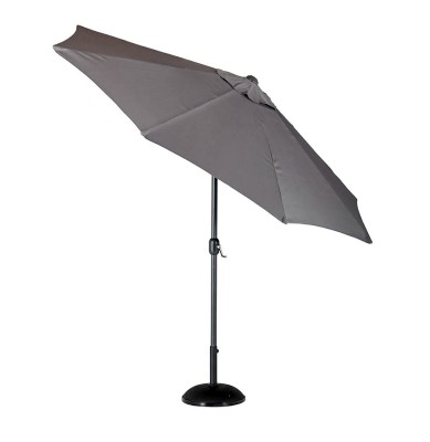 Atleve parasoll 300 cm grå/alu inkl. parasollskydd