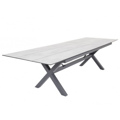 Bord X-leg 240/315x100 cm HPL dark grey/alu antracit#2