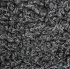 Klinte bänk 45 cm svartlack med fårpälsimitation