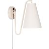Lou vägglampa vit bouclé/beige