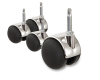 Möbelhjul svart/crome (4-pack)#2