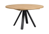 Maddock matbord Ø135 cm ek/svart metall