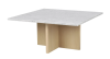 Brooksville soffbord kvadrat 90x90 vit marmor/vitpigment ek