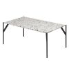 Air soffbord 110x60 cm marmor Terrazzo Cosmos/svart metall#1