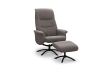 Basel snurrfåtölj med pall Loft stone 3 beige#1