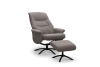 Basel snurrfåtölj med pall Loft stone 3 beige#2