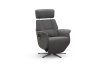 Lissabon fåtölj flip-up motorrecliner med lyft tyg Austin antracitgrå#1