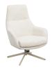 Conroe fåtölj ljusbeige tyg/beige metall snurr#7