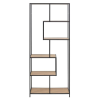 Seaford hylla 77x35x185 cm svart/vild ek#2
