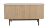 Haddington sideboard 142 vitpigmenterad ek/svart#1