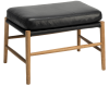 Bremen lounge fotpall ek oljad, läder svart