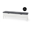 Klinte bänk 160 cm vitlack med fårpälsimitation